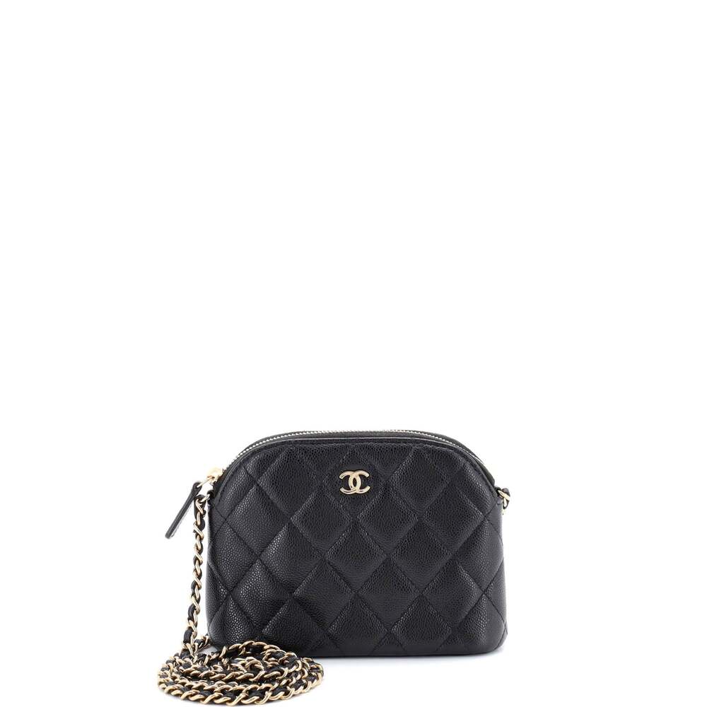 Chanel Cc Dome Zip Clutch With Chain #261002C45B